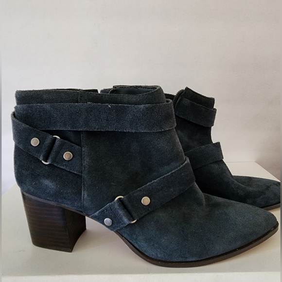Sole Society Leather Ankle Booties Blue So-Dariela Women's Size 9.5 M - Picture 6 of 13
